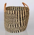 Black & Natural Seagrass Basket Handles 33X38CM