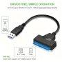 Sata To USB Cable USB 3.0 To Sata III Hard Driver Adapter Compatible For 6.35 Cm Hdd And SSD