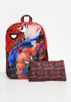 PoP Candy Spiderman Webbed Value Backpack With Pencil Bag - Black & Red