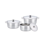 6 Piece Pot Set Silver