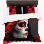 Red And Black Sugarskull Duvet Cover Set By Wikus Schalkwyk Queen