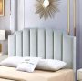 Seraphina Velvet Headboard -light Grey