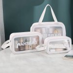 1PC Transparent Large Capacity Cosmetic Bag Wash Bag Waterproof Wash Bag Portable Travel Storage Bag