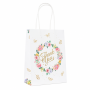 Floral Thank You Gift Bag - Decorative Paper Gift Shopping Bag