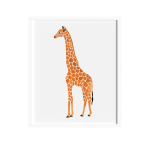 Giraffe Ochre Art Print