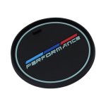 Performance Blue & Red Strip Design Car Cupholder Coasters 55MM Diametre - Autostyle Motorsport South Africa