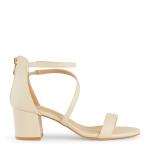 Natura L Pu Cross-over Strap Block Heels