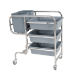 Cleaning Trolley S S 3 TIER 2 Buckets