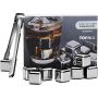 - Whiskey Stones Set Reusable Ice Cubes Metal Ice Rocks Gift