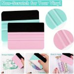 2PACKS Purple And Teal Squeegee Scraper Tool Squeegees For Vinyl Purple And Coral Vinyl Squeegee Tools Vinyl Scraper For Craftin