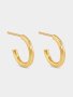 Goldair Gold Plated Sterling Silver Open Hoop Earrings