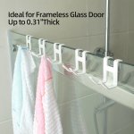 2 4 6PCS Easy-install Shower Caddy Hooks - No Drill Aluminum Bathroom Hangers For Razors & Sponges Kitchen Seasoning Organizer B