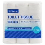 No Name 2 Ply Toilet Paper 18 Pack