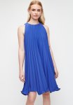 Pleated MINI With Fluted Hem - Strong Blue