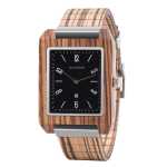 Rectangular Metal And Wooden Watch For Men GT029-1