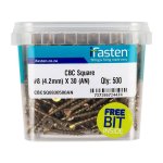 CBC Ifasten Square NO8 4.2MMX30MM 500 Pt + Bit Livestainable
