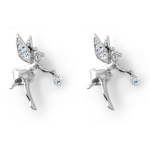 Silver Tone Petite Fairy Stud Earrings