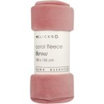 Clicks Fleece Blanket Soft Pink Coral 130CM X 150CM
