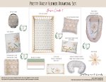 Cot Duvet Bedding Pretty Daisy Flower Drawing Set