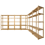 7 Bay Diy Wooden Shelving With 5 Levels Of Premium Shelves 2.1M High - 600MM Deep