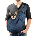 1PC Large Capacity Dog Sling Carrier Adjustable Dog Shoulder Lightweight And Breathable Pet Bag For Going Out