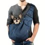 1PC Large Capacity Dog Sling Carrier Adjustable Dog Shoulder Lightweight And Breathable Pet Bag For Going Out