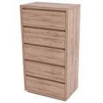 Naomi Tall Boy 5 Drawer Unit - Ash