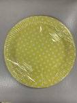 Yellow Poker Dot Plates