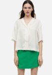 Boxy Viscose Blouse - White