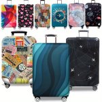 Elastic Polyester Luggage Protector Cover - Durable Suitcase Dust Covers With Zipper For Men Women Travel Accessories Outdoor Ho