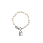Celestia Small Bracelet -platinum cream Rose Pearl