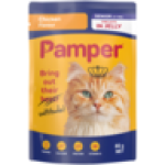 Pampers Pamper Senior Chicken Flavoured Adult Cat Food In Jelly Pouch 85G