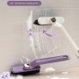 Versatile 3-IN-1 Tile Scrubber With Swivel Head & Hard Bristles - Ergonomic Multi-surface Cleaner For Bathroom Kitchen & Car