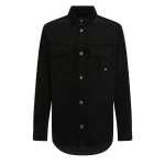Corduroy Overshirt -black