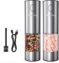 Electric Pepper Grinder Set Rechargeable And Adjustable Coarseness