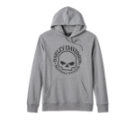 Harley-davidson Men’s Willie G Skull Pullover Fleece Hoodie – Gray