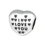 A293-C13030 - 925 Sterling Silver I Love You European Charm Bead