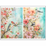 Tear Resistant Deco Print Spring Birds