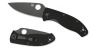 Spyderco Tenacious Plain Black Blade G10 Handles - C122GBBKP