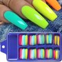 100PCS/BOX Extra Long Coffin False Nails Glossy Solid Color Acrylic Fake Nails Press On Nails For Nail Extension Design