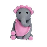 Baby Elephant Pink Figurine