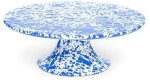 Cake Platter – Blue White Splatter