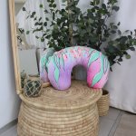 Feeding Pillow Cover Bright Pink And Purple Turtle Under The Sea Set
