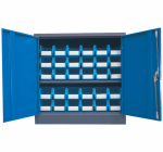 Blue Linbin Storage Bin Half Size Cabinet Kit 1