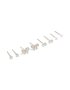 Waterproof Stainless Steel Cubic Zirconia & Peal Stud Earrings 4-PACK