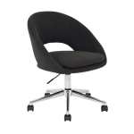 Danielle Metal And Fabric Office Chair Black Grey - Grey