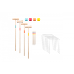 4 Player Wooden Croquet Set - Multi-color