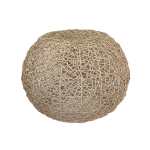 Round Resin Ottoman Natural