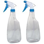 - Pack Of 2 Plastic Trigger Sprayer Bottle -transparent 500ML