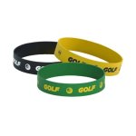 Killer Deals Debossed "golf" Silicone Wristband Bracelet- 3 Pack - Best Bargains Online